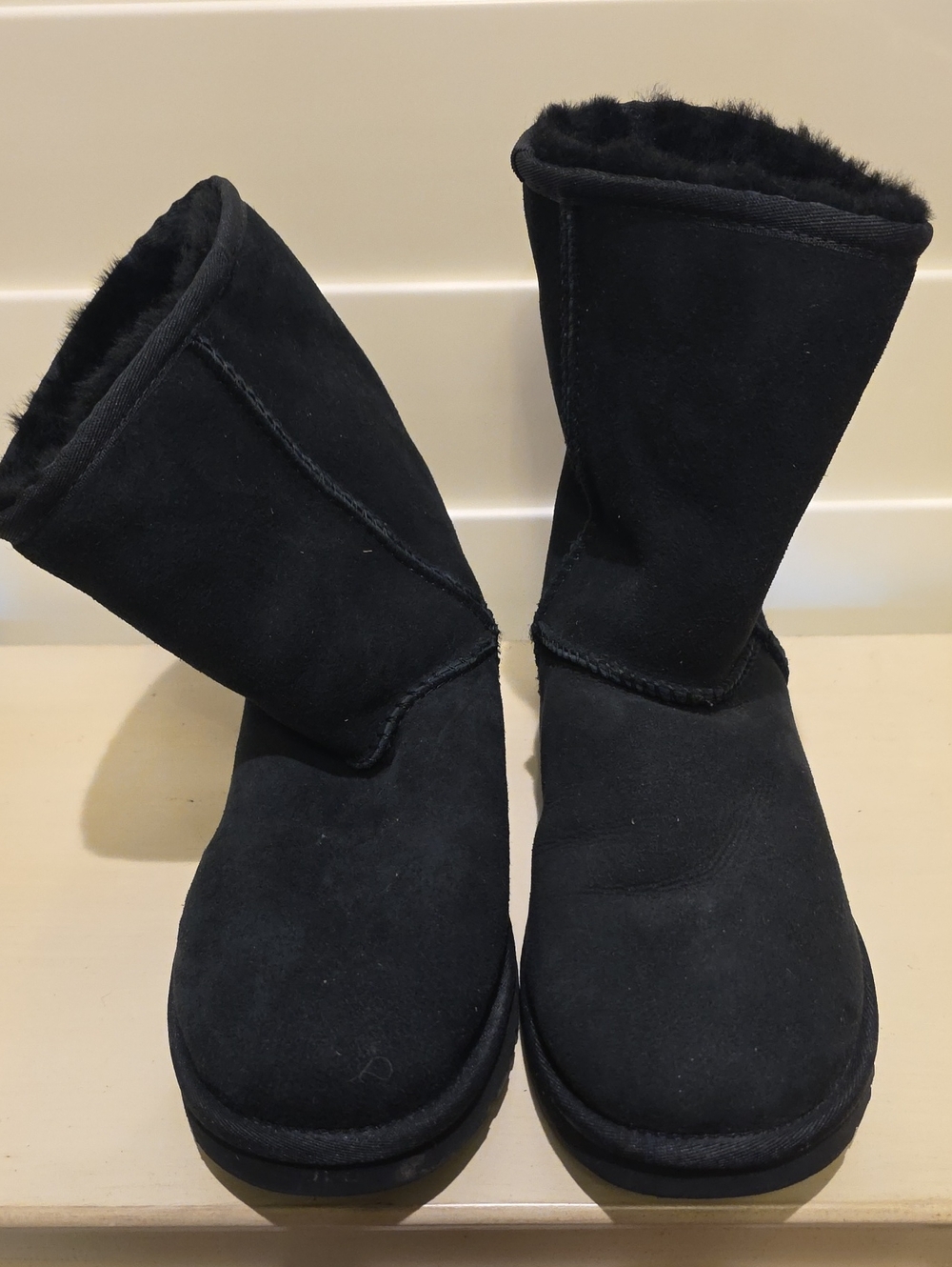 UGG Black Short Shearling Boots